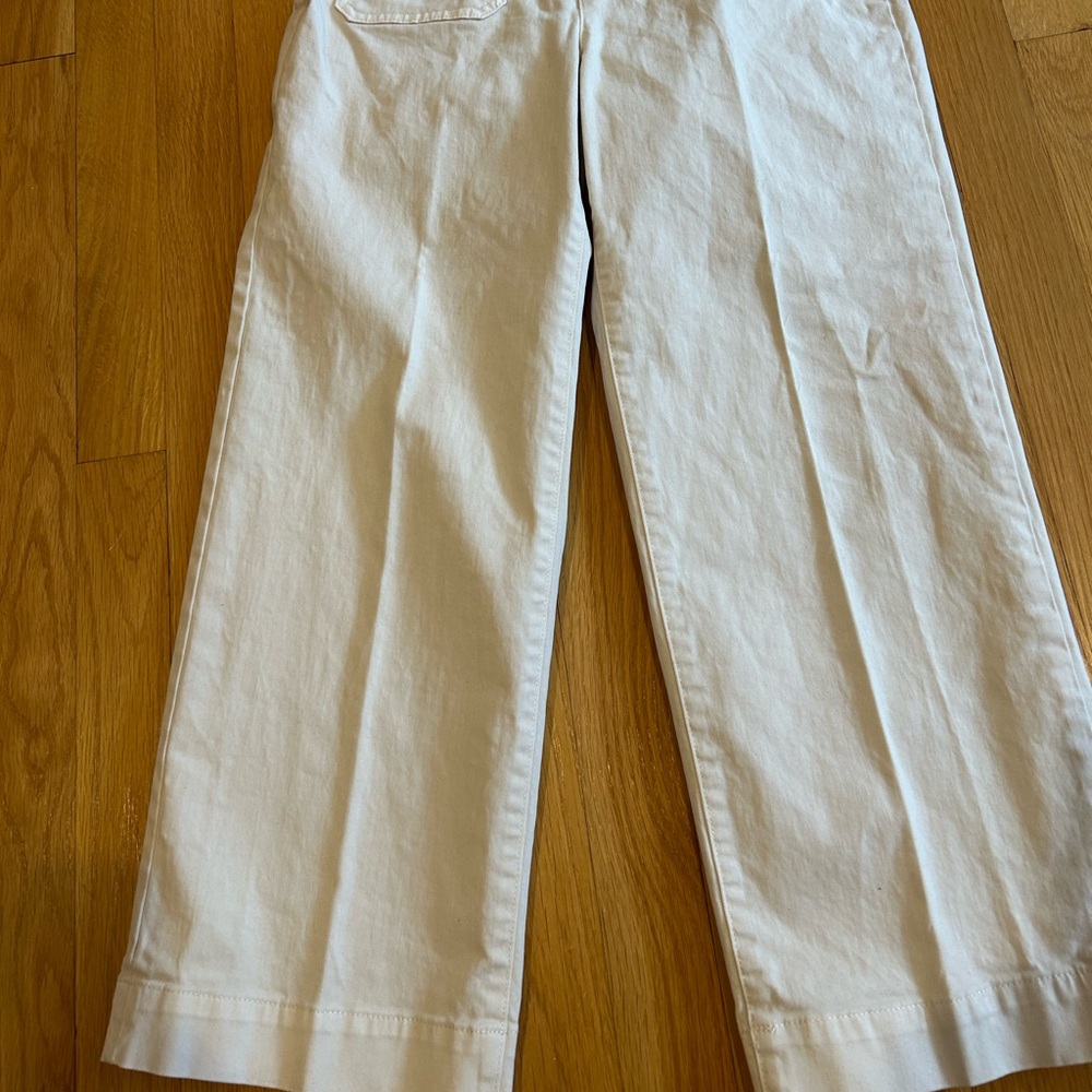 J. Crew Petite Wide Leg Pants - Cream